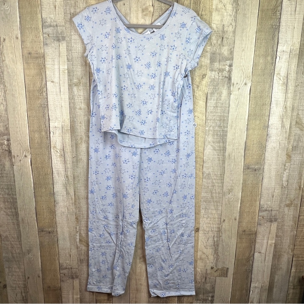 Personal Identity 2-pc Small PJ Set Top & Pants A Star Design Drawstring…